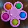 Speelgoed Fidget Sensory Pop Toy Push Bubble Sleutelhanger Spinner Simple Dimple Fidgets Stress Relief 0233