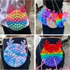 Fidget Crossbody Chain Bag Push Pop Pop Silicone Borracha Borracha Fanny Pacote Macarrão Arco-íris Mochilas Bolha Popper Bolsa Compõe Bags Bags Case Lápis G83CIQ7