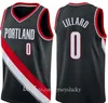 Maillots de basket-ball pour hommes Portland TrailBlazer Damian Lillard pour les joueurs clés; L'homme du swing a cousu et brodé des maillots de basket-ball.