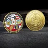 Crafts USA Navy USAF USMC Army Coast Guard Freedom Eagle 24K Gold Plate Rare Challenge Coin Collection For Five major military nations HH21-410