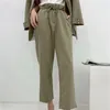 BLSQR, pantalones de traje para mujer, pantalones largos de oficina de otoño para mujer, pantalones sueltos sólidos de cintura alta, vestido femenino 210430