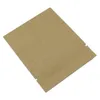 500pcs marrom kraft papel mylar folha aberta top heat selagem pacote bolsa rasgo entalhe reciclável frutas secas snacks de armazenamento de varejo