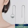 Stud 925 Sterling Silver Dazzling CZ Zircon Charm for Women Long Tassel Earrings Ear Line Pendientes Fashion Jewelry Factory 1120810