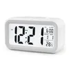 Plastique Muet Réveil LCD Horloge Intelligente Température Mignon Photosensible Chevet Numérique Réveil Snooze Veilleuse Calendrier JJF11363