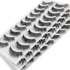 30 par 3D Fuax Mink rzęsy Fałszywe rzęsy z pęcherzem i płynnym eyeliner samoprzylepnym piórem dla Eye Lash 3styles / Set Natrual Long Bitchies Eyelash