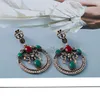 Antike Strass baumeln Perlen Ohrringe Trend Pendientes Vintage Kristall Ohrring Schmuck für Frauen