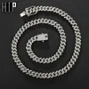 Hip Hop AAA Bling 8MM Miami Kubanische Kette Iced Out Herren Halskette Strass Zirkon Gepflasterte Halsketten für Männer Frauen Schmuck