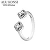 Fit Original Echt 100% 925 Sterling Silber pan ring Für Frauen Glorious Blooms Durchbrochene hochzeit paar ringsDIY Schmuck