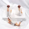 3pcs fiore volante fata figurine in miniatura famiglia casa delle bambole giardino compleanno torta nuziale ornamenti per la casa 210804