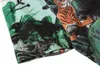 Mężczyźni Casual Tiger Print Drukuj koszule na plaży Lapel krótki rękawa luźna streetwear moda hawajska dla camisas hombre men's220d