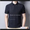 T-Shirts Tees & S Mens Clothing Apparel Drop Delivery 2021 Summer Thin T-Shirt Casual Comfortable Soft Short Sleeve Slim Fit Turn-Down Collar