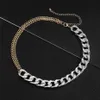 Gothic Choker Neck Necklace Asymmetric Collared Punk Vintage Thick Mixed Chain for Women Men Couple Jewelry Accessories