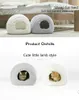 Cute House For Cat Winter Warm Puppy Pet Supplie Sleeping Bag Soft Mat Gray Lovely Cartoon Sheep Ear Cat Nest Pet Beds