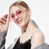 Okulary przeciwsłoneczne Vintage Kobiety dla Mężczyzn Oversize Heart Sun Glasses Retro Designer Science Lustro UV 400 Okularka