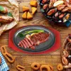 Gereedschap accessoires steak fry pan non -stick grill kookgerei bbq lade barbecuebord met houten