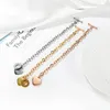 Bracciali di lusso della catena di metallo della doratura di lusso 3 colori Proverbi di cuori Design Design Bracelet Cains Link con il fascino del cuore