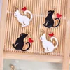 Classici 20pcs Lucky Cat Enamel Charms Craft Metal Animal Kitty Charms per portachiavi Earring Gioielli fai -da -te che producono artigianato fatto a mano1838062