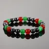 Rote schwarze Hämatit Tiger Augenständer Armband Elastische Glasur Perlen Armbänder für Frauen Männer Mode Schmuck Wille und Sandy