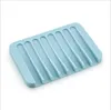 Soap Dish Tither Silicone Anti-deslizante Sabonete Doces Doces Soft Soap Soft Soft Rack Bandeja Retângulo Caixa Recipiente Banheiro Organizador Dap36