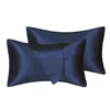 Stock 10 Colors Silk Pillowcase Home Hotel Travel Comfortable Pillow Covers High Quality Fast Delivery