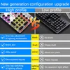 Punk version 104 Keys USB Wired LED Backlit Axis Gaming Mechanical Keyboard Desktop Uppgraderad av knoppen