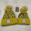 Designer beanie märke kepsar för vuxna kvinnor barn vinter stickade leopard hattar unisex barn varm gorro solid färg sticka förälder-barnmänniska