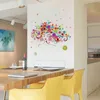 Mulher flor diy vinil adesivos de parede borboleta Quarto Quartos Casa decoração Arte decalques 3D papel de parede decoração adesivo de parede 210420