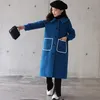 Mode - Women's Trench Coats Luxe Jas Girl Blue Trench Kind Prachtige kleding