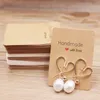 2021 Paper earrring Handmade style earring card 5x5cm/3x3cm /5x9cm /5x6.5cm /5x7cm brown /white DIY Jewelry package card