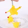 Funny Gadgets Party Prank Joke Toys Anti Stress Squeeze Chicken Egg Laying Hens Stress Relief Keychain Tricky Toy 920 V2