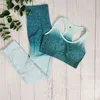 Ombre Sports Set Seamless Fitness Clothout Workout Yoga Mulheres Sportwear Sportwear Outfit para Mulher Manga Longa Suites Top Top 210802