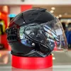 オートバイヘルメットオープンフェイスシューイJ-クルーズII光沢のある黒いヘルメットライディングモトクロスレーシングモトビケ