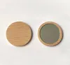 Bröllopsfest Favor Gift Wood Small Round Portable Pocket Mirror Wood Mini Makeup Mirrors Scustom Logo1972179