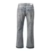 Mäns Jeans High Street Washed Splash Bläck Retro Wide-Ben Flared Byxor Mens Rak Casual För Män Harajuku Loose Denim Trousers