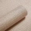 Fonds d'écran Texture de lin Papier peint autocollant amovible Tissu synthétique imperméable pour El Room Decor Beige4598975