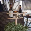 Открытый портативный держатель вина из твердого дерева, плагин съемный пивной стол с открывателем бутылки 40x20x10cm мебель 1 шт.