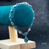 Crystal Heart Charm Bransoletka Blue Sea Diament Bransoletki Moda Biżuteria Dla Kobiet Dzieci Prezent