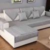 Housse de canapé en lin, coussin de canapé, gris, à la mode, moderne, simple, style étranger, bord large, antidérapant, en dentelle, 211102