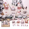 عيد الميلاد أفخم Santa Snowman Elk Bear Angel Dolls Xmas Navidad Tree الحلي زخارف عيد الميلاد للمنزل 2022 هدية السنة الجديدة Y1104