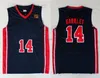 1992 Drużyny koszulki do koszykówki 6 Patrick 8 Scottie Ewing Pippen 10 Clyde 14 Charles Drexler Barkley 15 Johnson Jersey zszyte niebieskie białe szorty