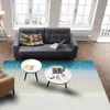 Mattor Sunshine Beach Wave Mönster för vardagsrum Sovrum Area Rug Kids Play Mat 3D Tryckt hem Stor matta