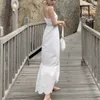 Богемский летний пляж, пустые выпущенные длинные макси платье сексуальные женщины V-образным вырезом Высокая талия одиночные погружные платья Vestidos халаты 210514