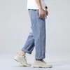 Jeans para hombres Pantalones de pierna ancha para hombre Ajuste suelto Baggy Azul claro 2022 Llegadas de primavera Pantalones largos casuales Hombre Jean Homme Denim