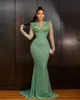 2022 Plus Size Arabic Aso Ebi Luxurious Mermaid Sparkly Prom Dresses Beaded Crystals Sexy Evening Formal Party Second Reception Gowns Dress ZJ311