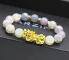 2022 new Natural Stone Agate Beads Strands Bracelet Chinese Pixiu Lucky Brave Troops Charms Feng Shui Jewelry for Women 8 colors