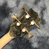 Custom Alem bisBurst Maple Top 4 cordes cou à travers le corps guitare basse touche en ébène