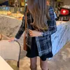 Ropa de mujer Abrigo de moda Sólido A cuadros Manga larga Bolsillo Casual Mujer Chaqueta Chaquetas de invierno