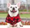 Chien Vêtements Chiens Plaid Rayé Chemise Costume Robe De Mariée Chiot Manteau Ours En Peluche Poméranie Gilet Petit-Moyen Chien Chat Pet Costume GC616