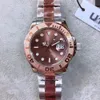 U1 Factory Herrklocka 2813 urverk Automatisk 40MM Rose Gold Rostfritt stål Chokladlås Safirglas Armbandsur