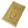 カーペットイスラム教徒の祈りのエリアラグ軽量キャリー刺繍花の装飾フロアマットタッセルイスラム礼拝カーペットブランケット70 * 110cm